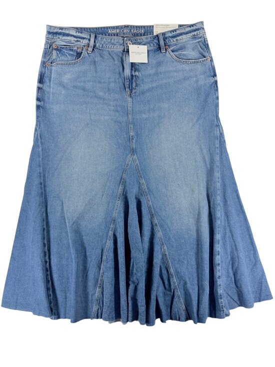American Eagle Outfitters Dresses & Skirts - Women's American Eagle Blue Flare Maxi Denim Skirt Size 16 33W NWT